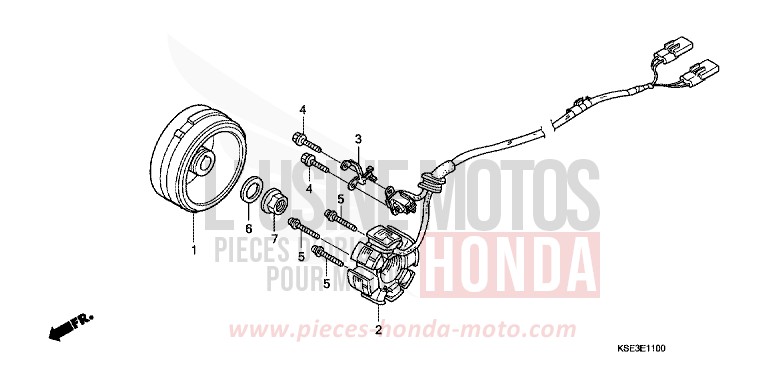 GENERATOR for CRF150R "Big wheels" EXTREME RED (R292) from 2009